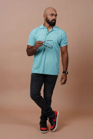 Vah Dreams Men's Classic Polo T-Shirt Turquoise Green