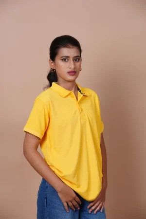 Vah Dreams Women's Classic Polo T-Shirt Golden Yellow