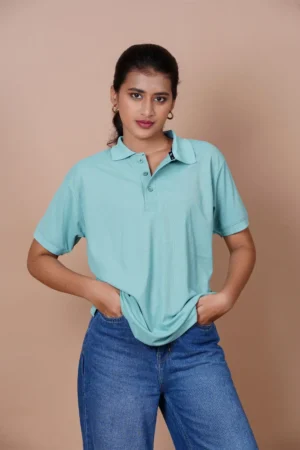 Vah Dreams Women's Classic Polo T-Shirt Turquoise Green